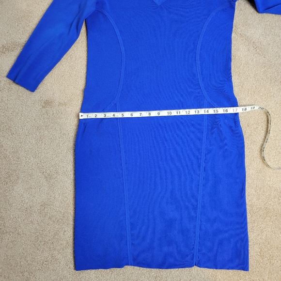 Ann Taylor Royal Blue Body Con Sweater Dress SZ M - Picture 15 of 16